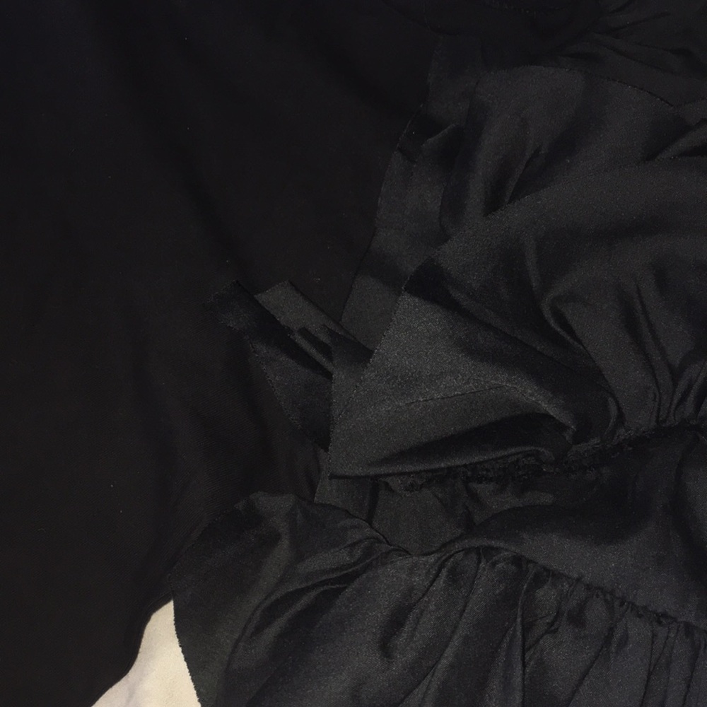 Black Top with Ruffle - Picture 3 of 4